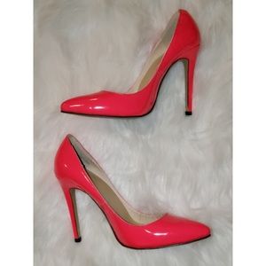 Hot Pink Patent leather heels